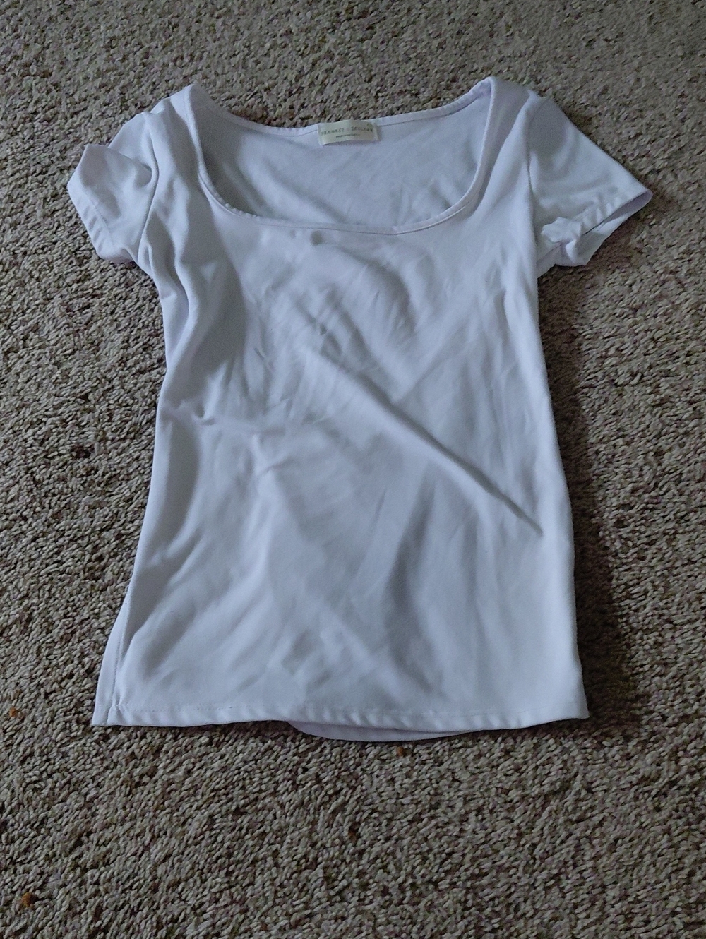 Ross womens White Square Neck Top